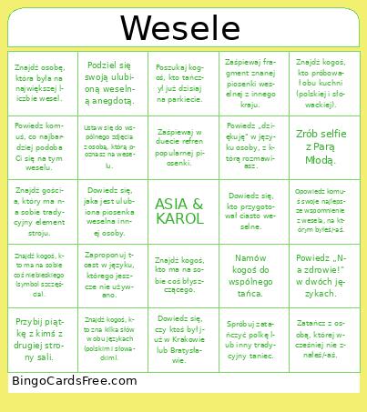 TestTemplatka Bingo