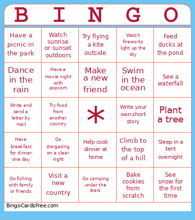 TESTTEST Bingo Card