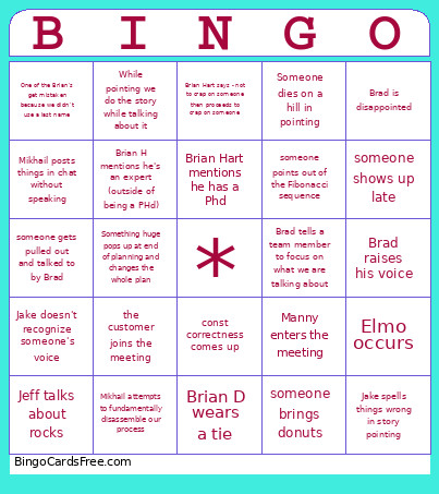 Testy Bingo Card