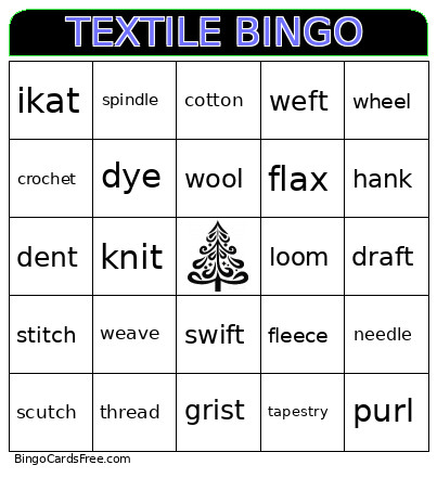 Textile Bingo Card