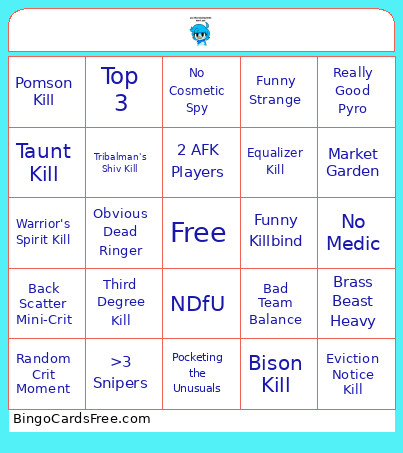 TF2 Bingo Card
