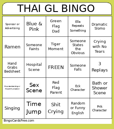 THAI GL Bingo Card