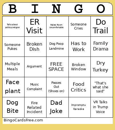 Thanksgiving 2 Bingo Card