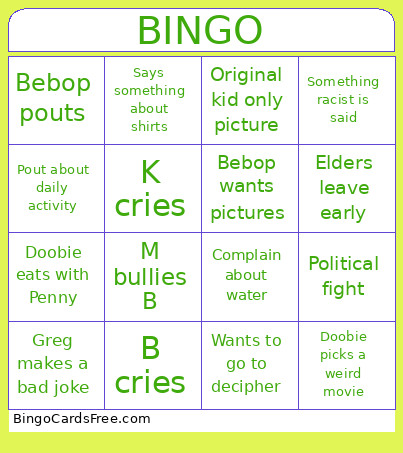 Thanksgiving 2025 Bingo Card