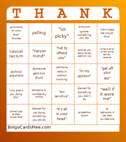 Thanksgiving Bingo Card 2