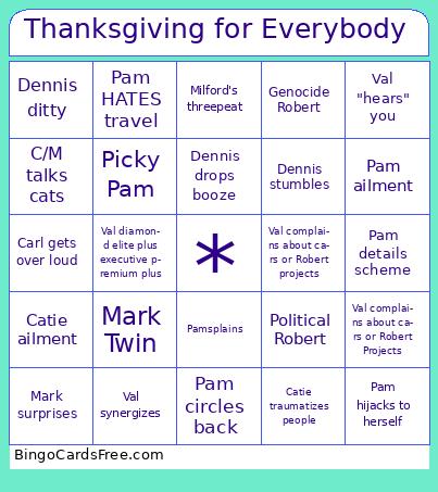 Thanksgiving for Everybody  Bingo