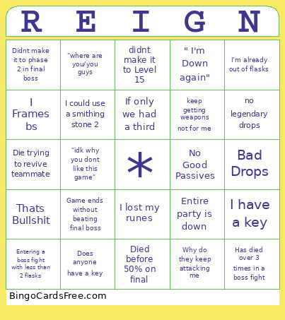 That's Nightreign For Ya ! Bingo Card
