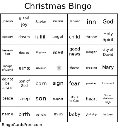 The Christmas Story Bingo Card