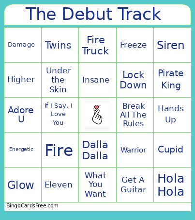 The Debut Track Bingo Card