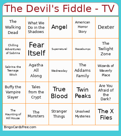 The Devil's Fiddle - TV Bingo Card