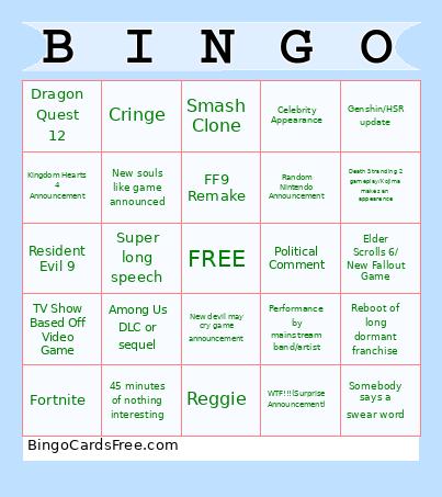 The Game Awards !!! Bingo