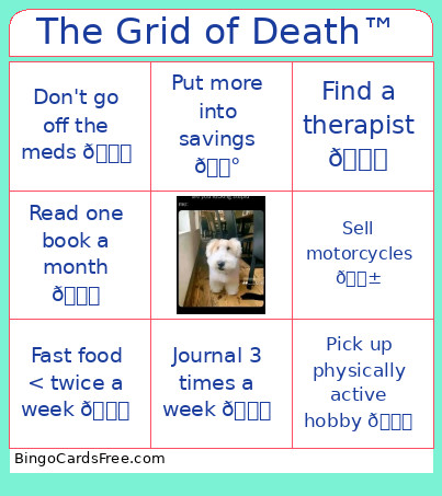 The Grid Of Death™️ Bingo Card