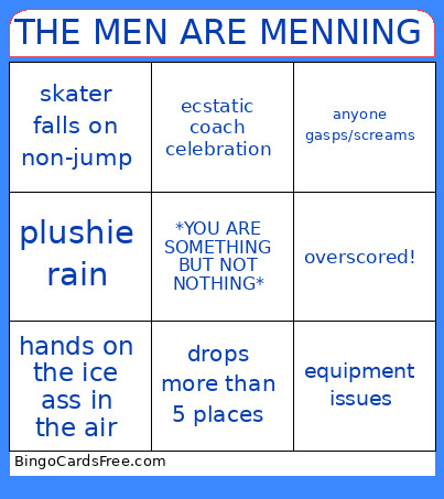 THE MEN ARE MENNING Bingo Card