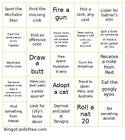 The Perfect Date Bingo Card