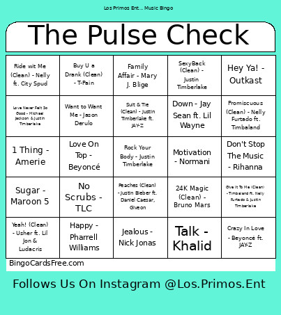 The Pulse Check Bingo Card