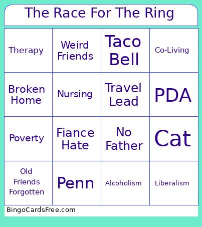 The Race For The Ring Bingo