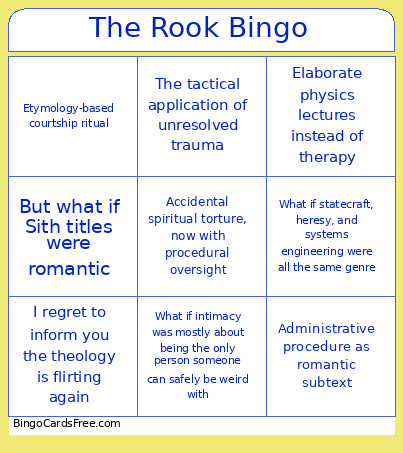 The Rook Bingo Card