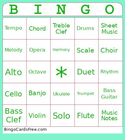 The Test Thing That I Making Bingo Card