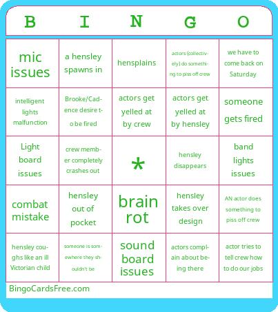 Theater Bingo