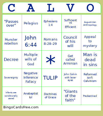 Theology Bingo Card