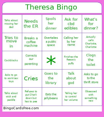 Theresa Bingo Card