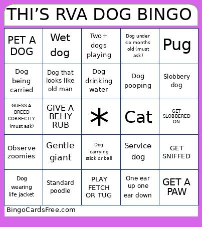 THI’S RVA DOG Bingo Card