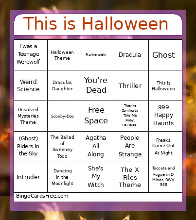 This Is Halloween Bingo Card