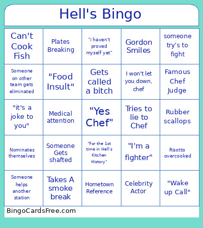 This Is Hell Bingo Card