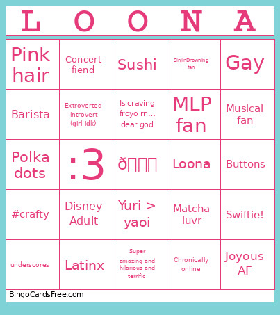 This Is Sforn Bingo Card