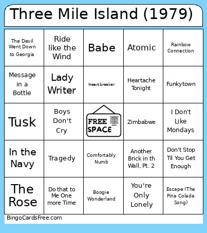 Three Mile Island (1979) Bingo Card