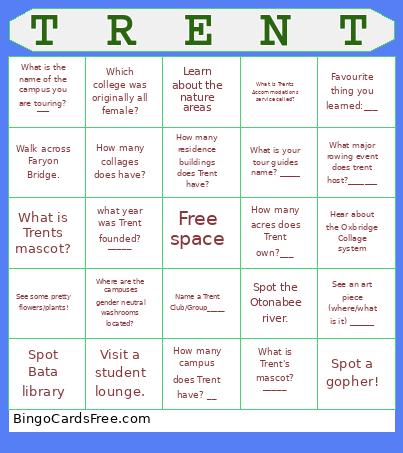 THRIVE Bingo Card
