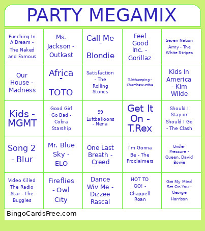 Thungo Round Three Bingo Card