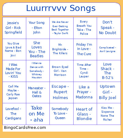 Thungo Round Two Bingo Card