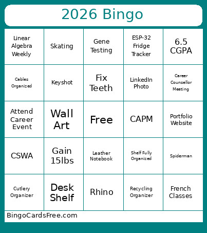 Tiam 2026 Bingo Card