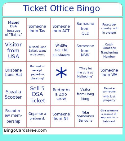 Ticket Office Bingo