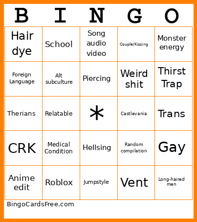 TikTok Bingo Card