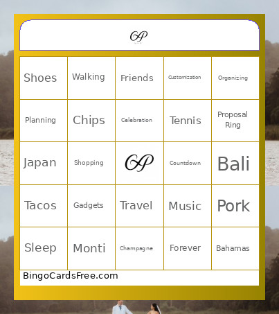 Tinderella Story Bingo Card