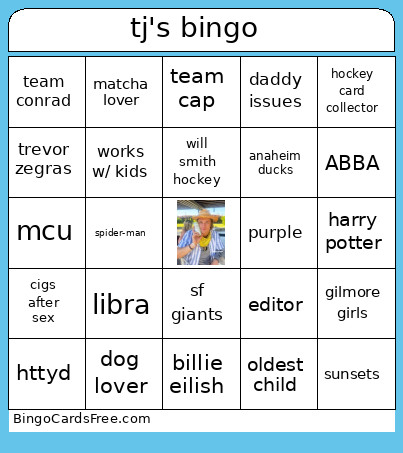 Tj's ✧ ೃ༄*ੈ✩ Bingo Card