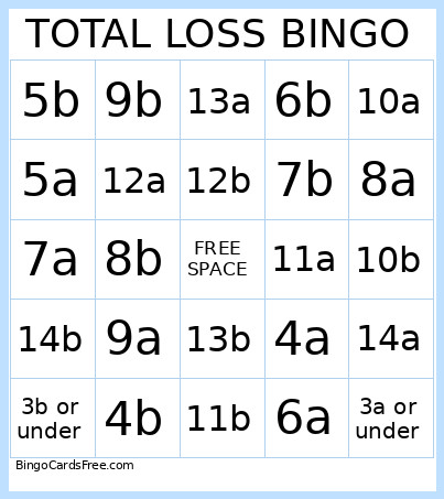 TL Teammate Bingo Card