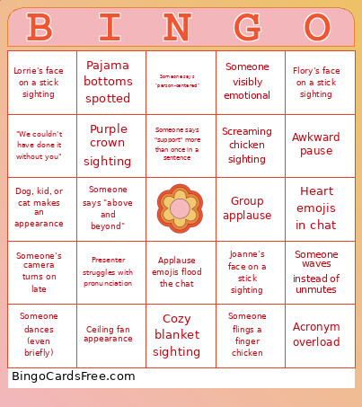TMAB Bingo Card