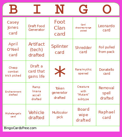 TMN Draft Bingo Card