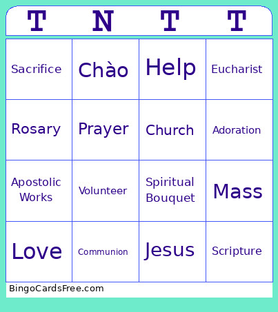 TNTT21 Bingo Card