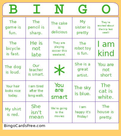 To Be Bingo Card