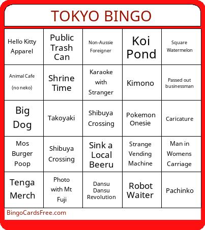 Tokyo Bingo