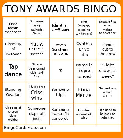 TONY AWARDS BINGO