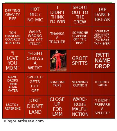 Tonys 2025 Bingo