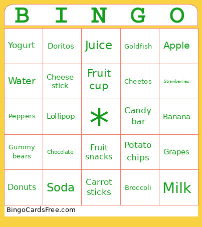 Tooth Bingo Card