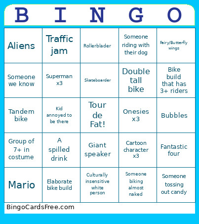 Tour De Fat Bingo Card 2