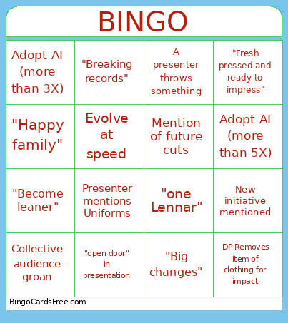 Town Hall Bingo Card