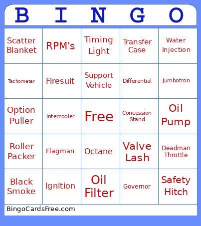 Tractor Pull !! Bingo Card